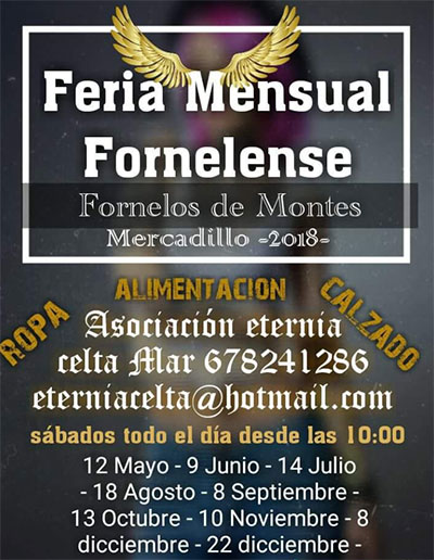 Feira Mensual Fornelense – Fornelos de Montes – Mercadillo 2018